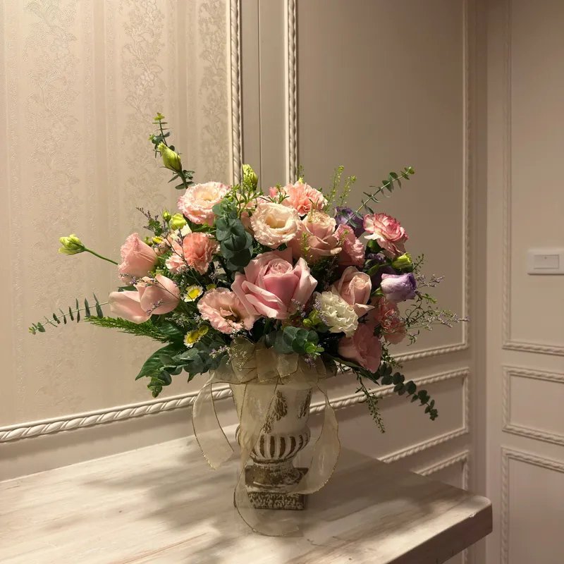 藝術型桌上盆花-E