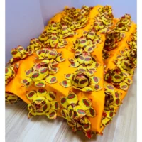 黃色蓮花被 108朵 卍字被-03